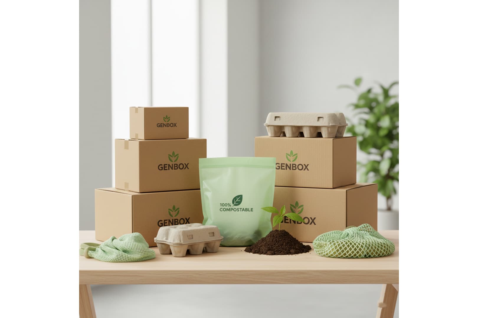 Ảnh: Túi sinh học và bao bì thân thiện môi trường Genbox